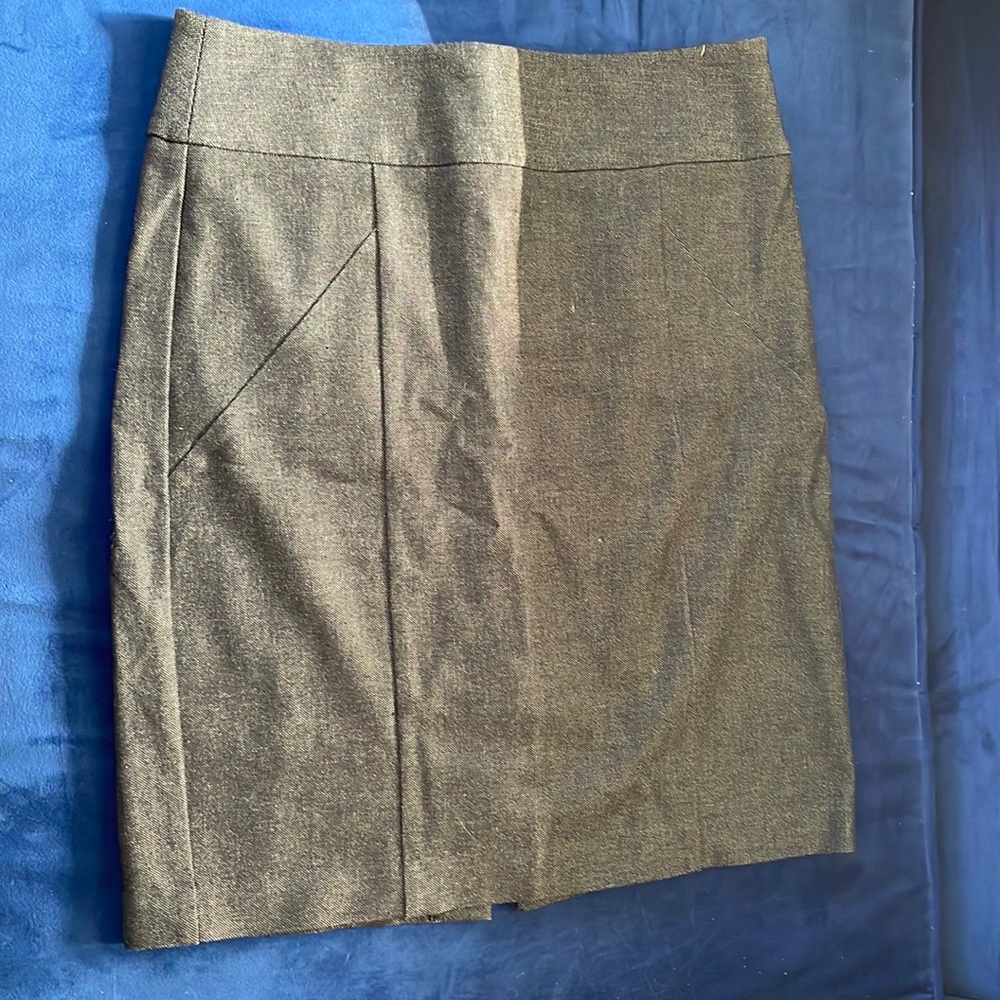 Black/Grey Stretch Knee Length Skirt
